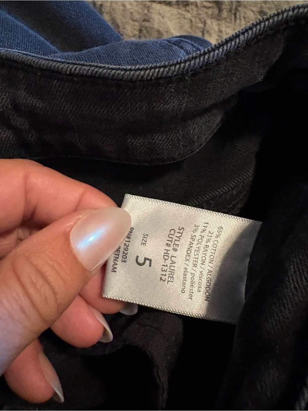Carly Jean Los Angeles laurel Jeans Black gray High Rise Stretch Denim (1393) - Picture 5 of 9